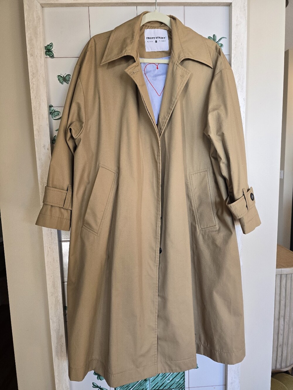Front Street 8 Oversized Trench Coat Size Small